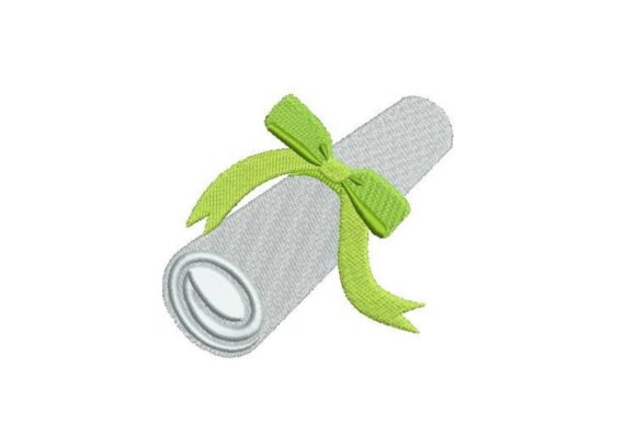 Graduation Scroll with Green Ribbon