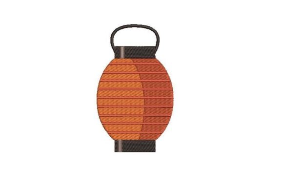 Japanese Lantern Embroidery Design