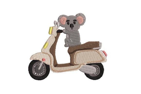 Koala Riding a Moped