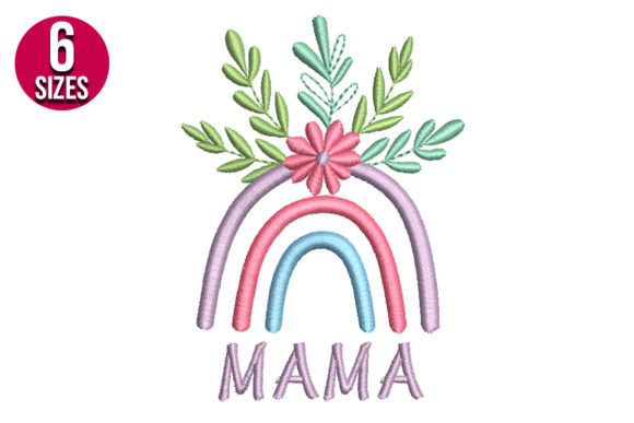 Mama Rainbow with Flowers