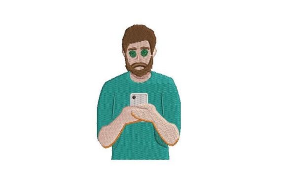 Man Looking at Phone