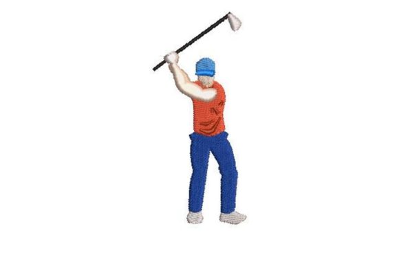 Olympic Golf Player Embroidery Design