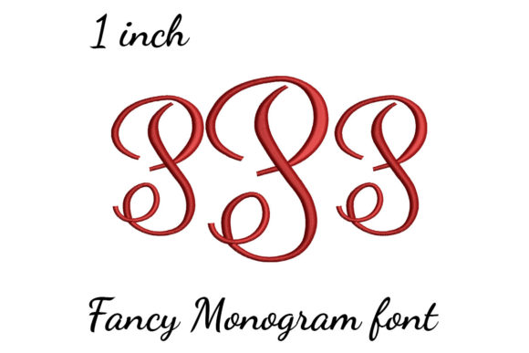 P Monogram Font Fancy