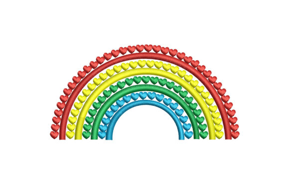 Rainbow with Hearts
