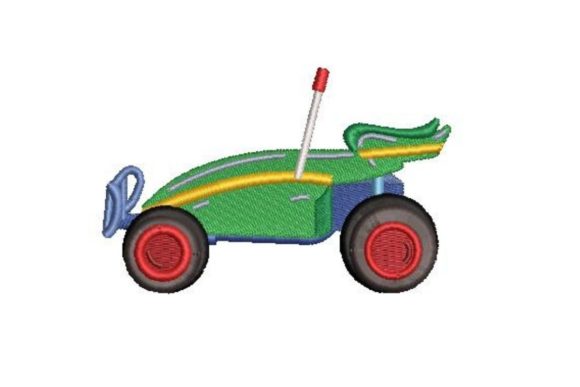 RC Car Side View: A Craft Fair-Ready Embroidery Design
