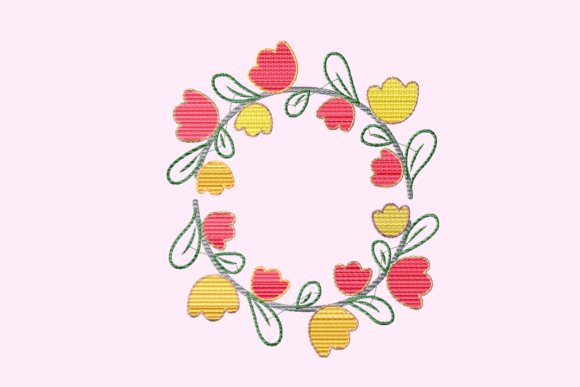 Red Yellow Flower Wreath