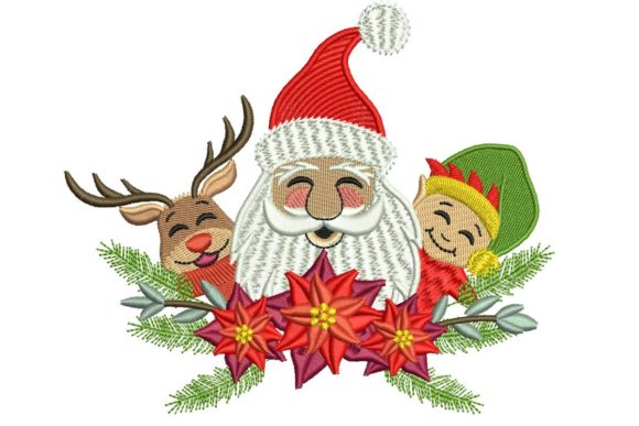 Santa Deer Elf Christmas