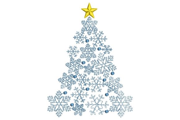 Snowflakes Tree: A Craft Fair-Ready Christmas Embroidery Design